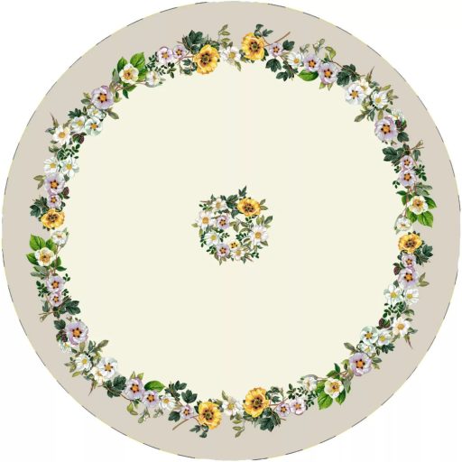 ÁRVÁCSKA VIRÁGOS PRÉMIUM GOBELIN LEPKÉS ASZTALTERÍTŐ, KEREK, 160 CM