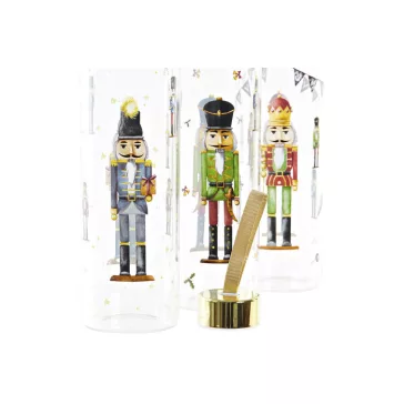   Diótörő mintás üvegpalack arany kupakkal – 550 ml, 3 féle