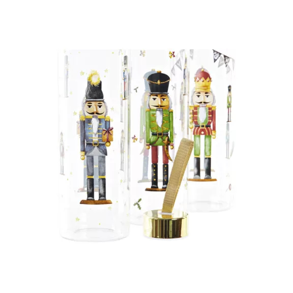 Diótörő mintás üvegpalack arany kupakkal – 550 ml, 3 féle