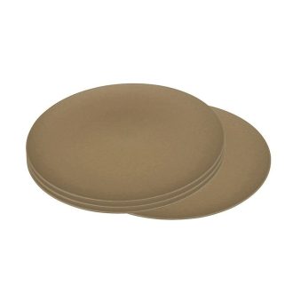   Bioplasztik 4 db-os lapos tányér szett, világosbarna 25,5 cm
