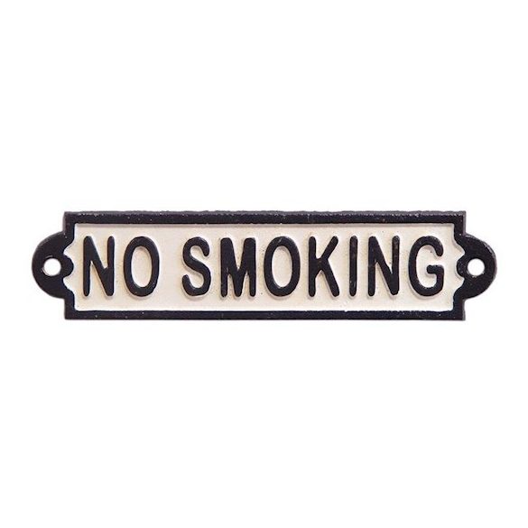 NO SMOKING tábla