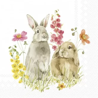  Hop on spring nyuszis szalvéta (koktél), 3 rétegű, 20 db/csomag, IHR