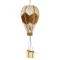 Arany-barna hőlégballon karácsonyfadísz ajándékkal 49 cm