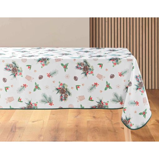 Hollystar tobozos karácsonyi szennytaszító asztalterítő, XL-es, 150x240 cm