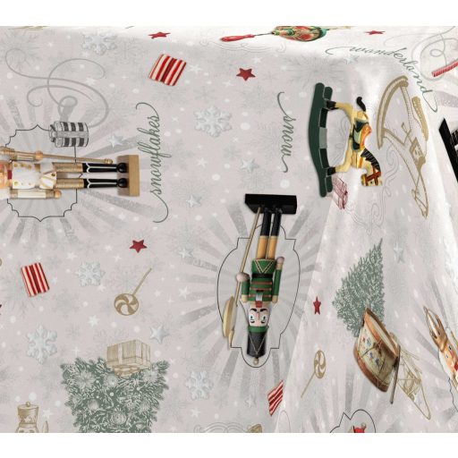 Diótörős karácsonyi szennytaszító asztalterítő, XL-es, 150x240 cm