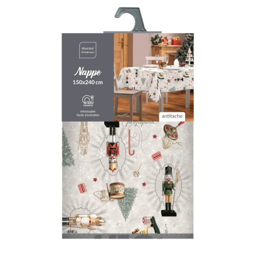 Diótörős karácsonyi szennytaszító asztalterítő, XXL-es, 150x300 cm