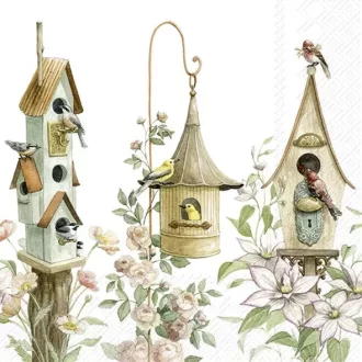   Three birdhouses madárházas szalvéta, 3 rétegű, 20 db/csomag, IHR