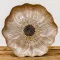 Gerbera lapos üvegtányér 28 cm, mogyoró-bronz