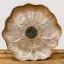 Gerbera lapos üvegtányér 28 cm, mogyoró-bronz