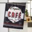 FEKETE SZÍNŰ, CAFÉ FELIRATOS KONYHARUHA 100% PAMUT 50X70 CM