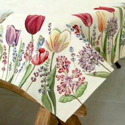   TAVASZI TULIPÁNMEZŐ  PRÉMIUM GOBELIN ASZTALKÖZÉP TERÍTŐ 96X100 CM