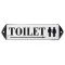 Fém TOILET tábla