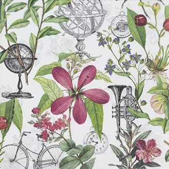   FANTASY GARDEN VIRÁGOS SZALVÉTA, 3 RÉTEGŰ, 20 DB/CSOMAG, HOME FASHION 33X33 CM