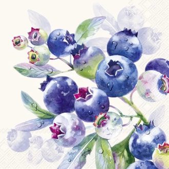   BLUEBERRY FRUITS ÁFONYÁS SZALVÉTA, 3 RÉTEGŰ, 20 DB/CSOMAG, IHR