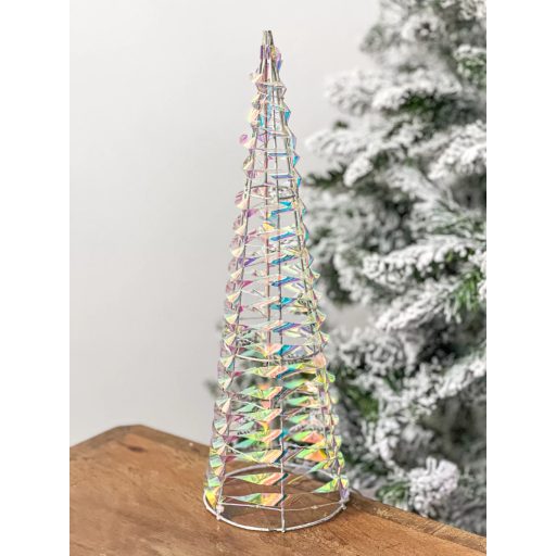 LED-ES VILÁGÍTÓ DEKOR FA KÚP ALAKBAN, 40 CM MAGAS