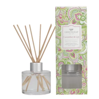   Greenleaf Gifts -Cucumber & Lily (Uborka és Liliom) pálcás illatosító