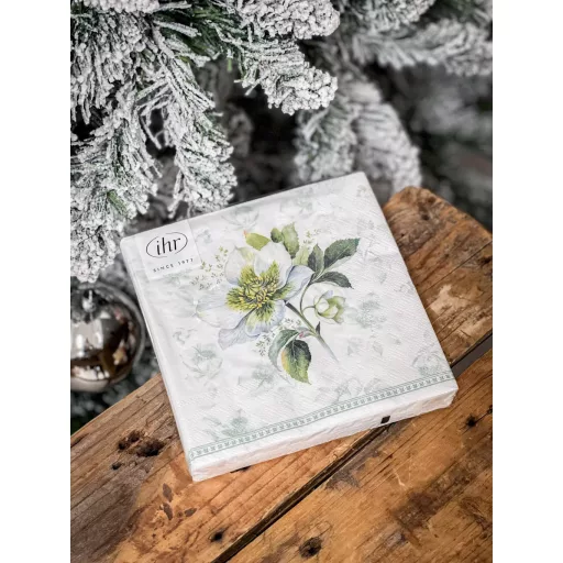 Christmas rose ünnepi szalvéta, 3 rétegű, 20 db/csomag, IHR