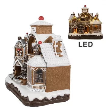   Karácsonyi város dekoráció, LED világítással 33x17x30 cm