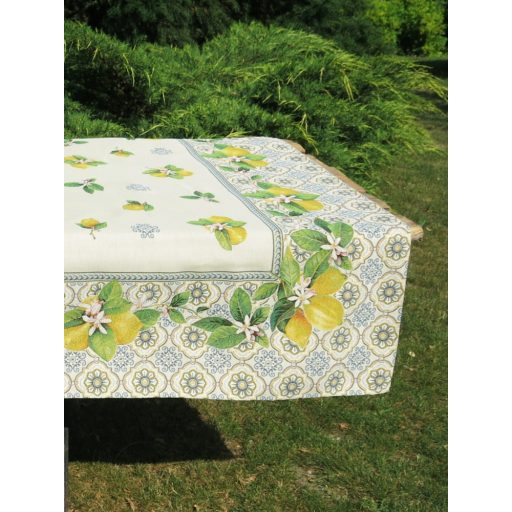 CAPRI CITROMOS MEDITERRÁN ASZTALTERÍTŐ, L-ES, 137X180 CM