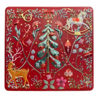 Piros ünnepi sütis doboz