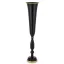 Fekete–arany álló fém váza – 70 cm | elegáns padlóváza modern és klasszikus enteriőrbe