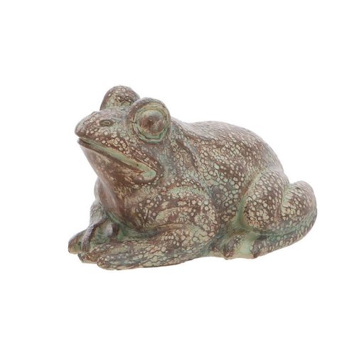 Béka alakú polyresin kulcstartó, 10 x 8 cm