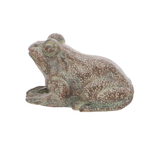 Béka alakú polyresin kulcstartó, 10 x 8 cm