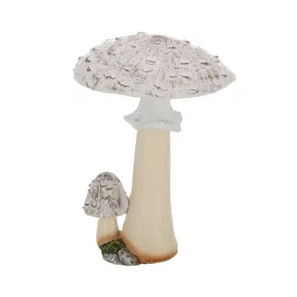 Őzlábgomba polyresin szobor, dekráció, 9 x 9 x 13 cm