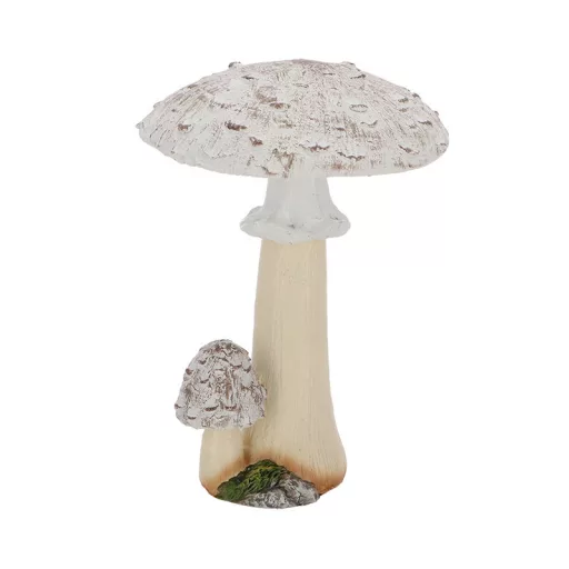 Őzlábgomba polyresin szobor, dekráció, 9 x 9 x 13 cm