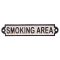 "SMOKING AREA" öntöttvas tábla