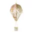 Rózsaszín-arany hőlégballon karácsonyi függődísz 38 cm