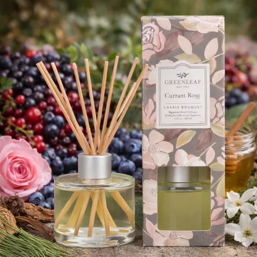 Greenleaf Currant Rose Reed Diffuser – pálcás illatosító- 118 ml