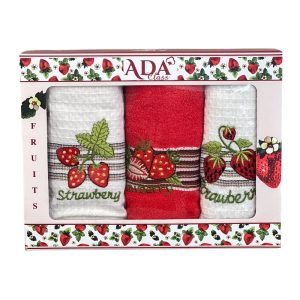 EPRES KONYHARUHA SZETT ÉS KONYHAI TÖRÖLKÖZŐ DÍSZDOBOZBAN, 3 DB-OS, 50 x 70 cm