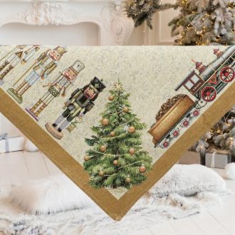   DIÓTÖRŐS, ARANY SZÉLŰ ASZTALTERÍTŐ, 96X100 CM, ARANY LUREX