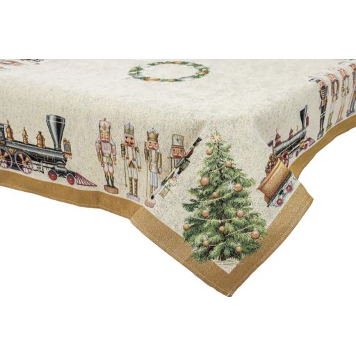 DIÓTÖRŐS, ARANY SZÉLŰ ASZTALTERÍTŐ, 96X100 CM, ARANY LUREX