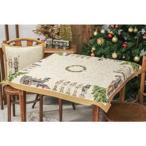 DIÓTÖRŐS, ARANY SZÉLŰ ASZTALTERÍTŐ, 96X100 CM, ARANY LUREX