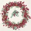 Berry wreath bogyós karácsonyi szalvéta (koktél), 3 rétegű, 20 db/csomag, IHR, 25x25 cm