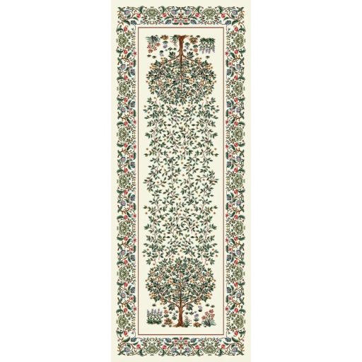 Fehér életfa asztali futó 37x100 cm