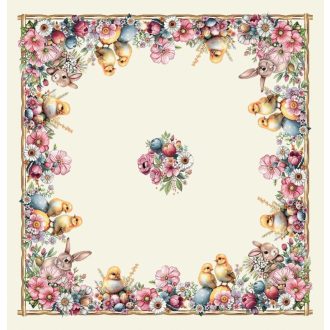 Húsvéti kiscsibés asztalterítő, 96x100 cm