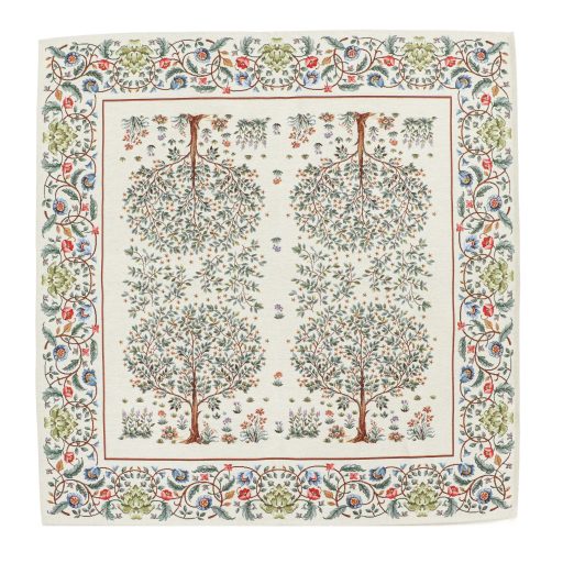 Fehér életfa asztalterítő, 96x100 cm