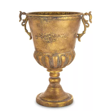 Antik aranyszínű fém kaspó – 62 cm