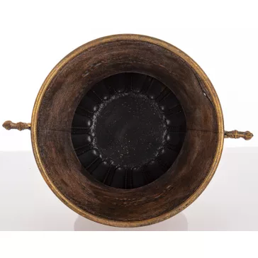 Antik aranyszínű fém kaspó – 62 cm