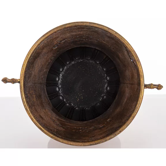 Antik aranyszínű fém kaspó – 62 cm