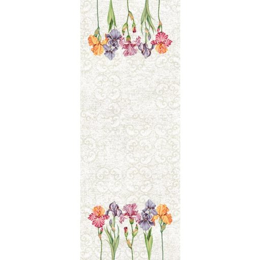 ÍRISZ VIRÁGOS ASZTALI FUTÓ, 44X140 CM