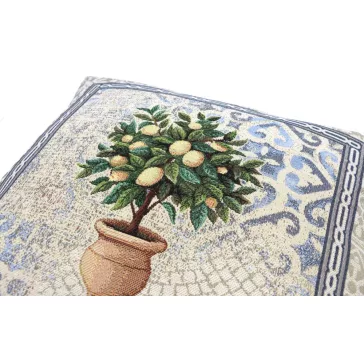   TOSZKÁN KERT (CITROMFÁS) PRÉMIUM GOBELIN DÍSZPÁRNA HUZAT 45X45X CM