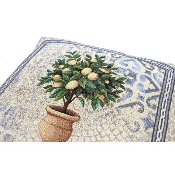 TOSZKÁN KERT (CITROMFÁS) PRÉMIUM GOBELIN DÍSZPÁRNA HUZAT 45X45X CM