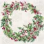Ilex wreath bogyós karácsonyi szalvéta, 3 rétegű, 20 db/csomag, IHR