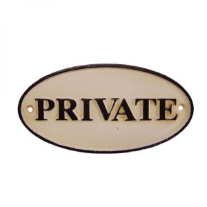 PRIVATE tábla