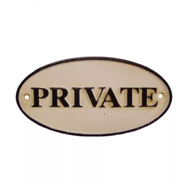 PRIVATE tábla