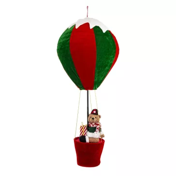 Macis hőlégballon karácsonyi dekoráció 95 cm